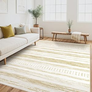 Grande tappeto morbido marocchino bohémien interno moquette lavabile Set tappeto salotto tavolo da pranzo arredamento casa ufficio fattoria - Product Image 5