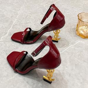 Chaussures de mariée de luxe pour femmes, talons hauts d'été, qualité supérieure, mode, grande taille, style bout ouvert - Product Image 4