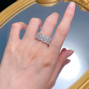 Diamant Carré Zircon Feu Couleur Trésor Bague avec Style Féminin Micro Incrusté Diamant Zircon Anneau Bijoux pour Femmes - Product Image 4