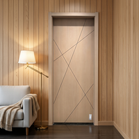 Porte intérieure coulissante double en bois avec isolation acoustique, design français moderne, pour hôtel et villa, salle de bain, chambre à coucher