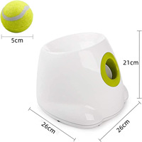 Meilleur lanceur de balles de tennis interactif de petite taille pour l'entraînement des chiens, design moderne en plastique, vente en gros à chaud, emballé dans un carton fabriqué
