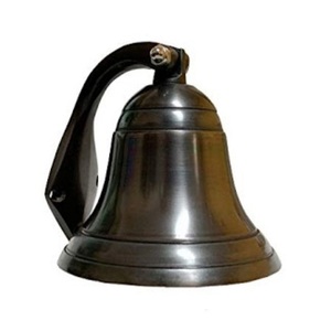 Campana colgante de pared hecha a mano personalizada, decoración de latón macizo de calidad sostenible, campana de barco náutico - Product Image 1