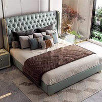 Luxuriöses modernes Schlafzimmermöbel-Lederbett für Schlafzimmermöbel