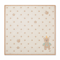 Couverture de bébé matelassée en coton et polyester, respirante, garnie de fibres, motif dessin animé, pour l'emmaillotage, literie d'hiver