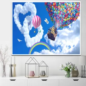 Ballon Full 5d Diamond Painting Ronde/Vierkante Portret Custom Volwassen Canvas Schilderij Home Decor Heteluchtballon Handgeschilderd Cadeau