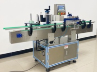 Appareil d'application d'étiquettes autocollantes pour bouteilles et bocaux cylindriques verticaux, machine d'étiquetage automatique à écran tactile haute précision