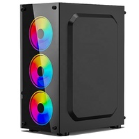 Boîtier PC Gamer SNOWMAN ATX Mid Tower, Cabinet PC Gamer M-ATX, Boîtier d'ordinateur en acier avec panneau en verre trempé, Boîtier PC Tower