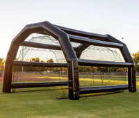 Filet de terrain de sport de baseball gonflable portable en nylon et PVC personnalisé de haute qualité Cage de baseball avec filet