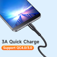 Mcdodo 228 kabel SR kuat kepang nilon, kabel pengisian mikro 0.2m/1m 3A QC3.0, kabel Usb mikro untuk ponsel