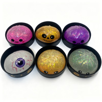 Jouets Squishy Promotionnels Mystère : Citrouille d'Halloween, Fantôme, Dumplings Grinch de Noël, Balle Anti-stress Pailletée