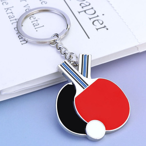 Porte-clés Souvenir en Alliage Gravé au <span class=keywords><strong>Laser</strong></span> Léger, Thème Club Sportif, Balle de Tennis de Table - Product Image 2