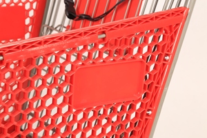Carrito de Compras Highbright de Plástico con Estructura Metálica y Rejilla Inferior - Product Image 5