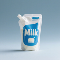 Pochettes souples personnalisées en plastique de qualité alimentaire avec bec verseur pour l'emballage de jus, gelée, lait, eau et autres liquides