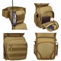 Sac de cuisse personnalisé, sac banane, ceinture tactique de sport, pochette pour moto, cyclisme, randonnée, voyage, sac de jambe pour homme