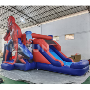 <span class=keywords><strong>Castillo</strong></span> Inflable Comercial Combinado de Spider-Man para Interiores y Exteriores con Tobogán, Brincolines Inflables para Fiestas - Product Image 5