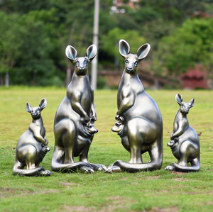Australie Extérieur <span class=keywords><strong>Zoo</strong></span> Simulation Résine Animal Sculpture Animal Fibre De Verre Résine Kangourou Statue Sculpture pour Parc Décoration - Product Image 1
