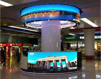 Layar LED Digital Fleksibel, Layar Lengkung Penuh Warna, Panel Layar Video LED Lipat, Modul Lunak, Promo Panas