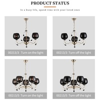 Décoration moderne Salon de luxe Suspension Suspension en verre E27 Lustre Plafonnier