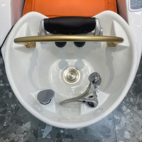 Fauteuil de lavage de cheveux intelligent et moderne en cuir durable avec massage électrique, céramique, thérapie à la vapeur, traitement thaïlandais et repose-pieds réglable