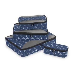 4Pcs Set Customs Patterns Clothes Packing Bag Luggage Organizer <b>Cubes</b> Travel <b>Storage</b> Bags Set Portable Travel Bag - Product Image 2