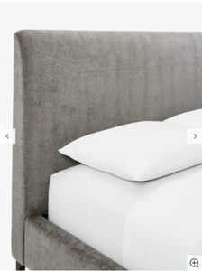 현대 패브릭 침대 <span class=keywords><strong>West</strong></span> <span class=keywords><strong>elm</strong></span> 안데스 데코 Upholstered 침대 프레임, 킹 사이즈, 회색 - Product Image 3