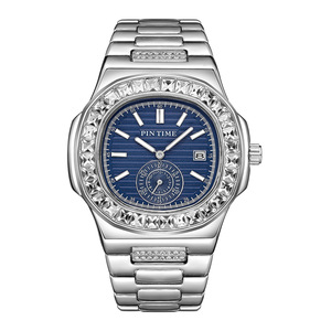 Montre de luxe Hip Hop en quartz étanche entièrement sertie de diamants en gros, Reloj pour hommes, Relojes Masculinos, Montre Homme, montre personnalisée pour hommes - Product Image 5