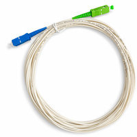 Câble de raccordement optique monomode G657A2 SC APC-SC UPC 1 fibre, faible perte d'insertion, classe opérateur, 2,0 mm, blanc, OFNR
