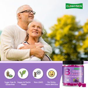 Etiqueta privada Vitamina B Complejo Gummies Energía Estado de ánimo Soporte inmunológico Sabor a uva natural Suplementos dietéticos veganos - Product Image 6