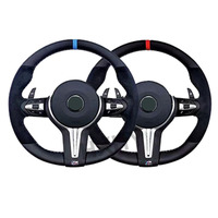 Volant sport HXHY M en cuir pleine fleur pour BMW Série E/F M3 M5 E46 F10 F30 F20 F12 F80 F82 F34 Carbone Alcantara