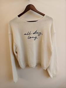 Suéter de Punto Holgado Informal para Mujer con Corte Relajado, Transpirable, Cuello Redondo, 100% Algodón, Tejido por Ordenador - Product Image 4