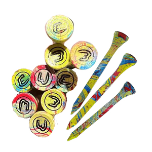 ทีตีกอล์ฟไม้ไผ่ลายเพ้นท์สีสันสดใส ดีไซน์ไม่ซ้ำใคร - Product Image 3