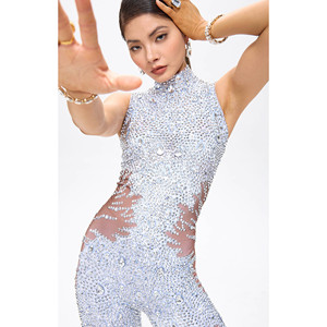 Combinaison en maille ornée de cristaux Beyo Diamante - Product Image 2