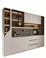 Armoire modulaire en bois massif écologique Yi Gui, 5 étagères réglables, portes à panneaux plats, grande capacité, meubles pour la maison