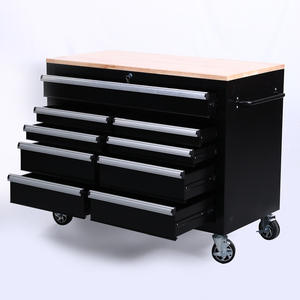 Armoire d'établi roulante robuste à 9 tiroirs avec personnalisation OEM Armoire à outils de rangement pour garage d'atelier avec poignée - Product Image 5