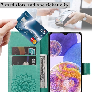 Funda de cuero con billetera de Mandala de flor de Sol para Huawei Honor X7 X8 X9 <span class=keywords><strong>P30</strong></span> Mate7 Y9A Y7A 9X <span class=keywords><strong>Pro</strong></span>, funda con soporte y ranura para tarjetas de moda - Product Image 4