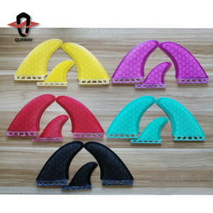Aletas de Surf de doble Pestaña de fibra de vidrio personalizadas, conjunto de triple aleta, panal de abeja, conjunto MR <span class=keywords><strong>Twin</strong></span> + estabilizador/Power <span class=keywords><strong>Twin</strong></span> + remolque - Product Image 1