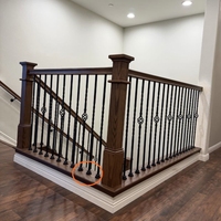 LD-Metal En gros Accessoires de balustrade en aluminium noir pour la décoration d'escaliers
