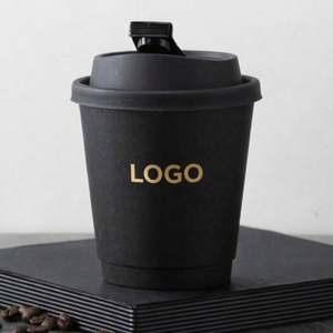 Gobelets en papier jetables personnalisés pour café et bonbons avec double laminage PE, durables pour boissons chaudes, espresso, latte - Modèle 0343 - Product Image 6