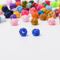Nœud en forme d'ananas, bouton à nouer, accessoire de vêtement fait main, fermoir nœud chinois 6mm, sachet multicolore