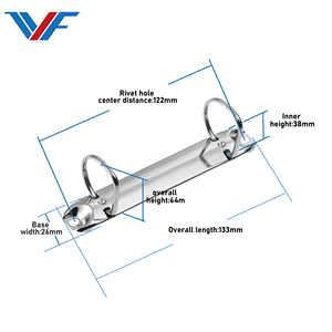 Sỉ buôn Kẹp bìa còng <span class=keywords><strong>2</strong></span> vòng kim loại chắc chắn, cơ chế <span class=keywords><strong>2</strong></span> vòng cho sổ tay kế hoạch - Product Image 4