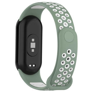 สายนาฬิกาข้อมือซิลิโคนสองสีสำหรับ Xiaomi Band 8/9 รุ่นสปอร์ต ขายดี - Product Image 6