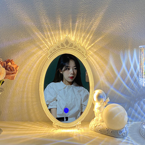 Decorazione creativa specchi di ricarica faro corona magica specchio per il trucco piccola fata home veil repair light mirror - Product Image 5