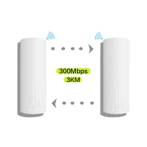 Huastlink HC503 ระยะ 3 กม. ความเร็ว 300mbps 5.8GHz บริดจ์เครือข่ายไร้สายแบบจุดต่อจุด ชิปเซ็ต AR9344 พอร์ต 1 <span class=keywords><strong>WAN</strong></span>+1 LAN สำหรับภายนอกอาคาร มาตรฐาน CE/FCC - Product Image 1