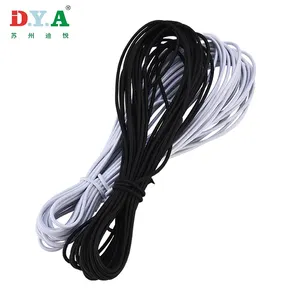 Cordón elástico redondo colorido de 1mm/2mm/3mm/4mm personalizado de alta calidad, cordón elástico para ropa/zapatos