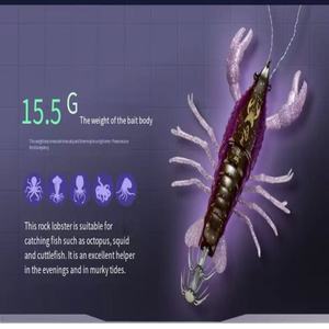 เหยื่อตก<span class=keywords><strong>ปลา</strong></span> SNEDA รุ่น<span class=keywords><strong>ใหม่</strong></span> พร้อมไฟ LED เรืองแสง เหมือนกุ้งก้ามกรามจริง เหยื่อยางสำหรับปลาหมึกและปลาทะเล - Product Image 4