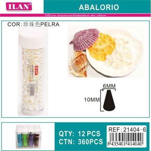 Perle ILAN Abalorio 6mm x 10mm, colore perla, perline sfuse per la creazione di gioielli - Product Image 3