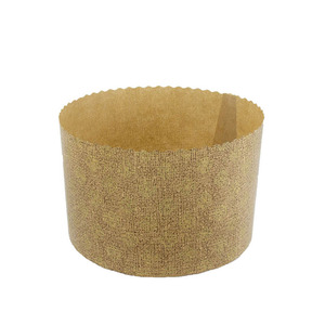Stampi in Carta Kraft Effetto Iuta Resistenti al Calore, Rotondi e Alti, per Panettone Italiano e Dolci Natalizi, Vendita all'<span class=keywords><strong>Ingrosso</strong></span> - Product Image 2