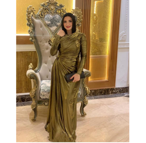 Premium élégant parole longueur sirène Silhouette robe de soirée pour les femmes perlées détaillant Style de luxe classique pour Cocktail - Product Image 4