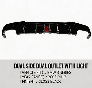 กันชนหลัง AURON 3 Series E90 2005-2012 M-tech พร้อมดิฟฟิวเซอร์หลังและไฟ - Product Image 4