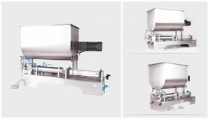 Máquina de llenado de pasta agitadora Horizontal neumática con <span class=keywords><strong>tolva</strong></span> en forma de U Máquina de llenado rotativa para crema de miel Aceite Crema Bebida - Product Image 6